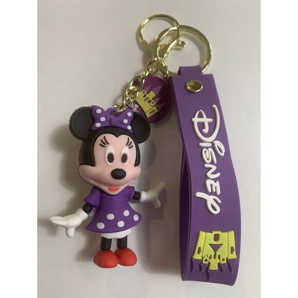 Disney Minnie Mouse 3D PVC Bags Hanger Pendant Key chain Key Ring Purse Charm - Picture 8 of 8